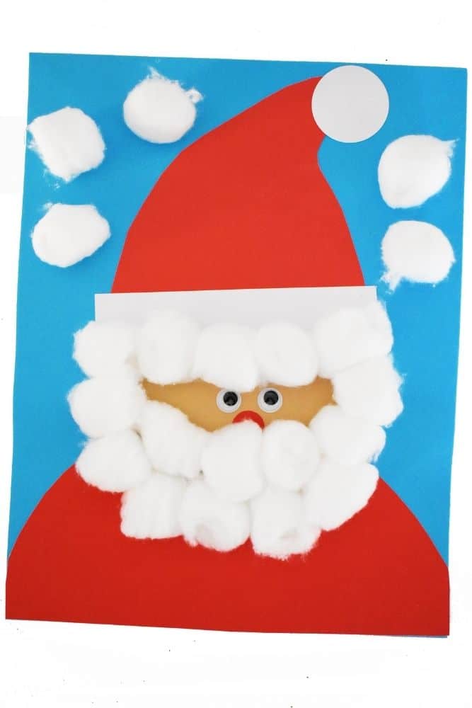 Easy Christmas Santa Claus Craft for Toddlers